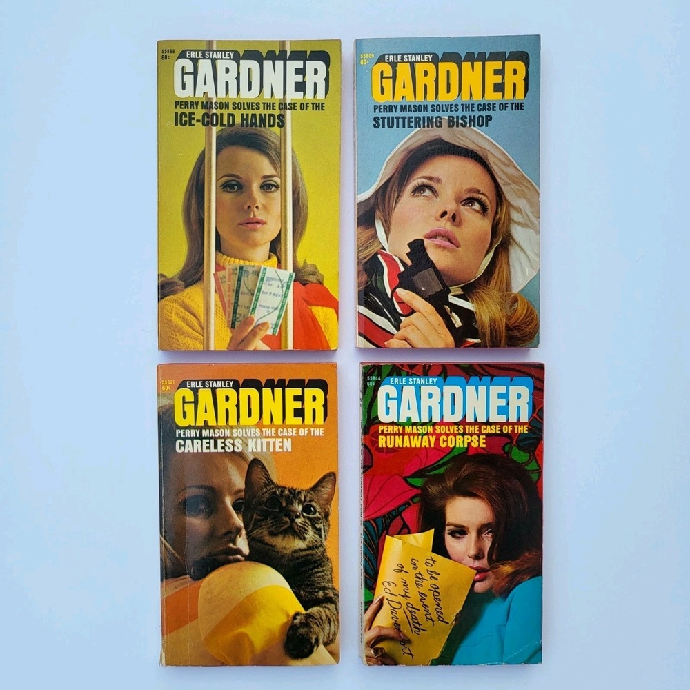 Vintage Earl Stanley Gardner Book Lot Perry Mason 1960s Pocket Books Femme Fatal